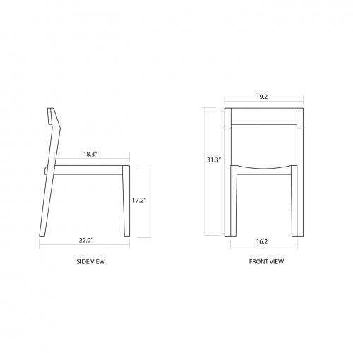 70498 Horizon Side Chair Dining Set with Silver Finish end view on patio with 2 stacks of white plates and bowls plant against a house with large windows in background